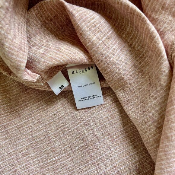 Masscob La Coruña 100% Linen Pants – Size 36 – Dusty Rose Clay - Picture 4 of 11